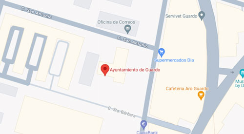 mapa Registro Civil y Juzgado de Paz de Guardo