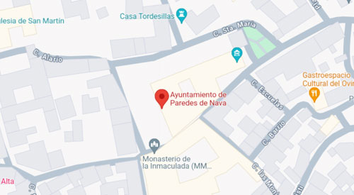 mapa Registro Civil y Juzgado de Paz de Paredes de Nava