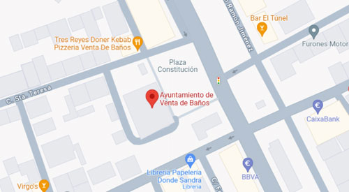 mapa Registro Civil y Juzgado de Paz de Venta de Baños
